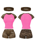 Pink cheetah set
